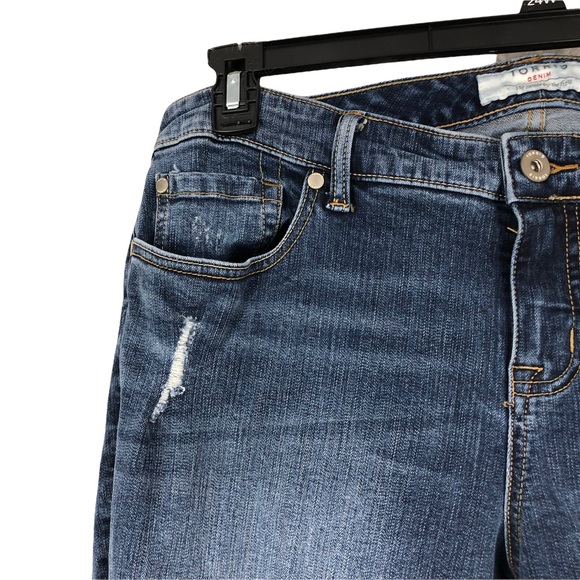 Torrid Distressed Destroyed Denim Jeans Boyfriend Cut Cotton Spandex Plus SZ 18R - Picture 8 of 8